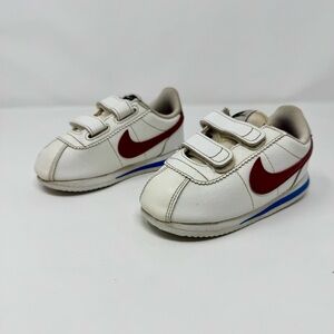 Nike Kids White and Red Sneakers